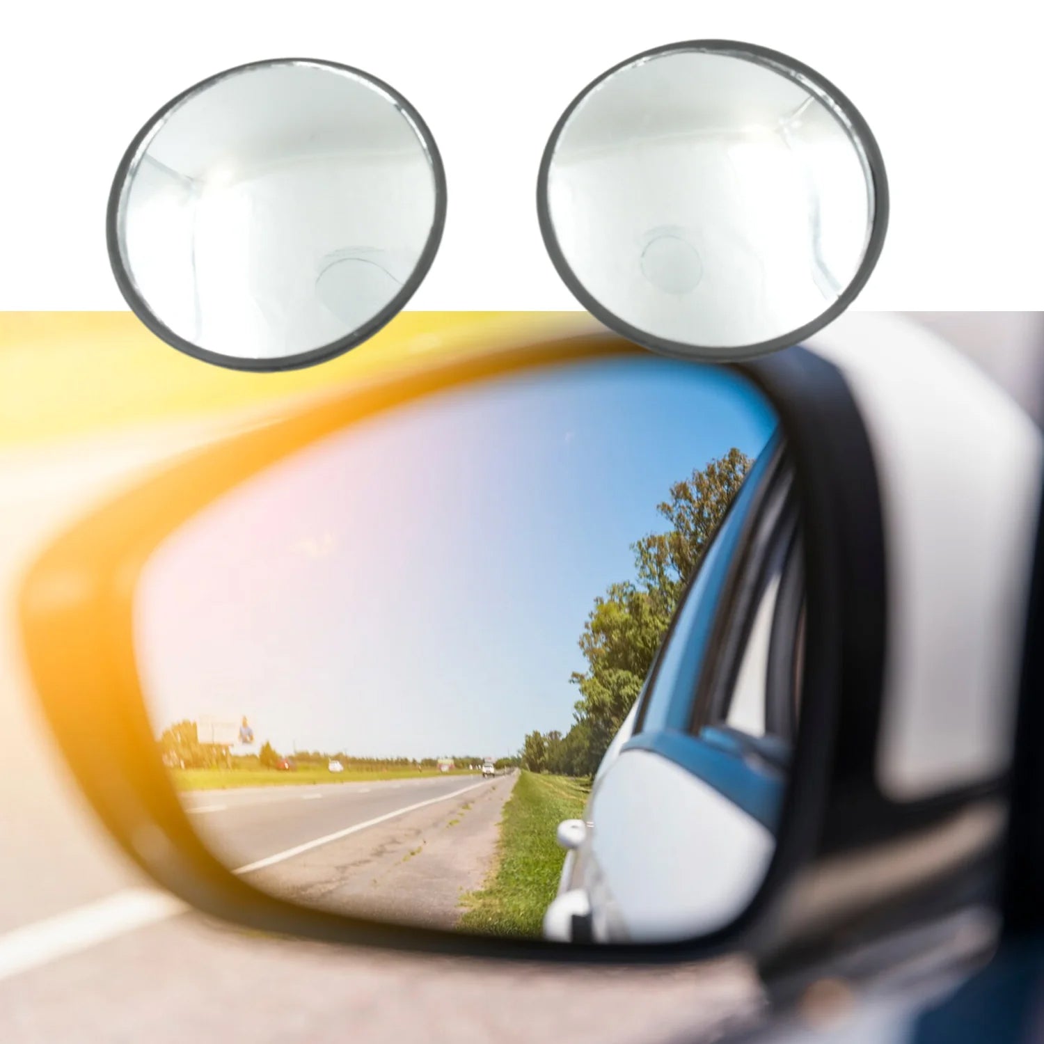 Car Blind Spot Mirror – HD Glass, Convex & Frameless (2 Pcs Set) Car Blind Spot Mirror – HD Glass, Convex & Frameless (2 Pcs Set)